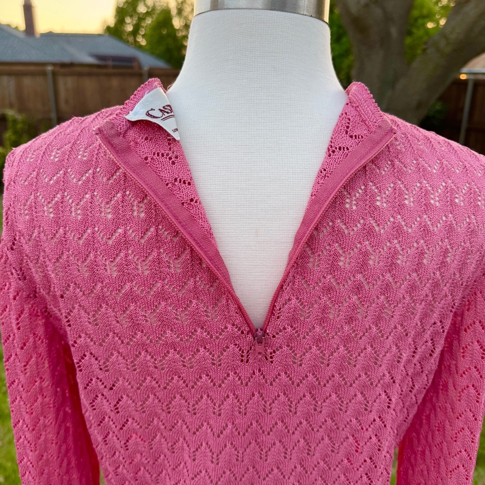 💖 Elegant Vintage Castleberry Cranberry-Pink Knit Skirt Set - Picture 12 of 16